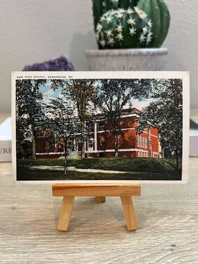 Antique 1923 Kennebunk Maine New High School Tichnor Bros Posted Postcard